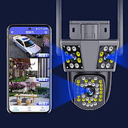 Вулична IP камера відеоспостереження з трьома об'єктивами та віддаленим доступом TC29 Камера відеоспостереження 9Мп, фото 9