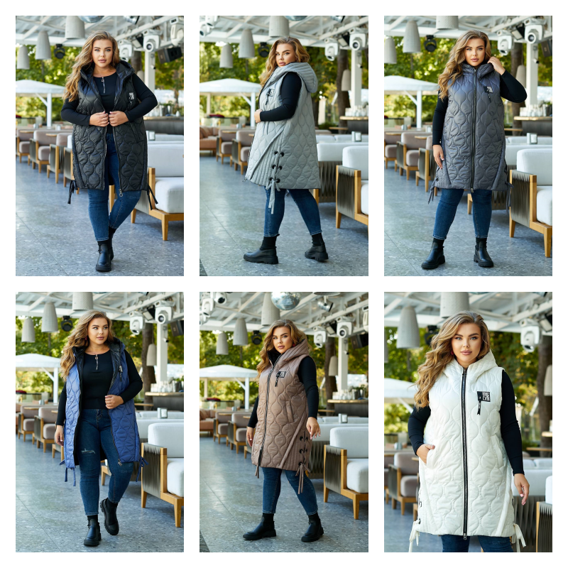 Подовжена жилетка батал