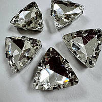 Стрази в цапах трикутник Crystal,, 18 мм*1 шт.