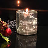 Декоративна новорічна гелева свічка Чародійка 8502-8 циліндр Кришталевий замок, фото 2