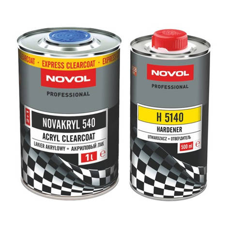 Акриловий лак швидкий NOVOL NOVAKRYL 540 комплект 1л + 0,5л, фото 1