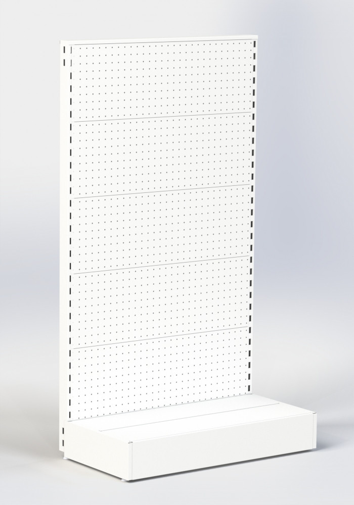 Стелаж 1670х900мм з перфорованою стінкою під гачки торговий пристінний для магазину