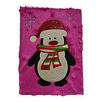 Дитячий блокнот хутряний "Новорічний" M-071MC