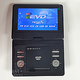 Портативний DVD плеєр (Portable DVD) 13,8" з FM-тюнером, USB-портом та можливістю під'єднання до телевізора-DVD-13, фото 6
