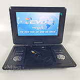 Портативний DVD плеєр (Portable DVD) 13,8" з FM-тюнером, USB-портом та можливістю під'єднання до телевізора-DVD-13, фото 4