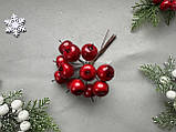 Новорічні яблучка глянець червоного кольору 2,3 см, 12 шт /уп., фото 3