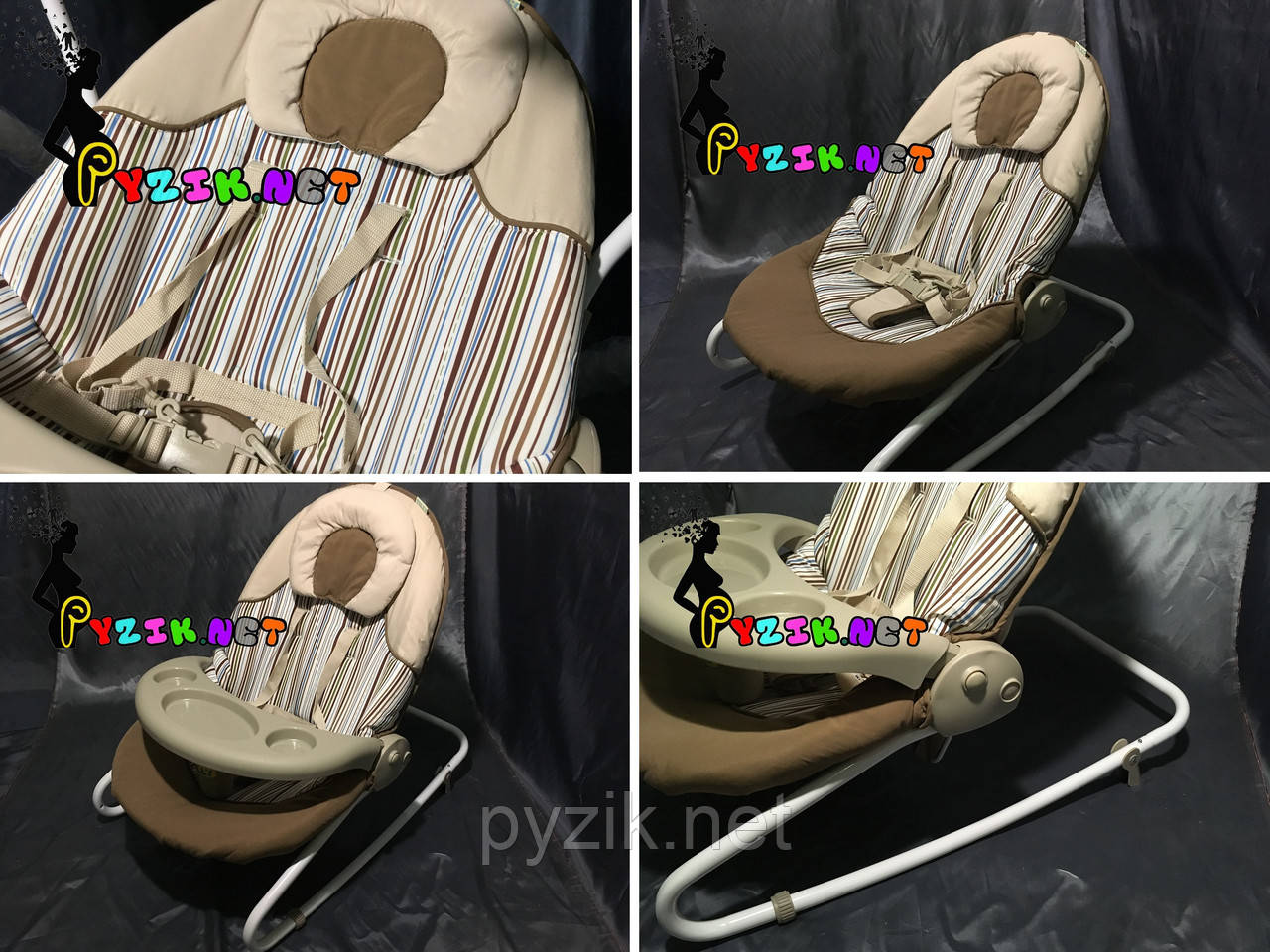 Колыбель-качели 3 в 1 (качель-шезлонг-стульчик для кормления) Baby Tilly BT SC 005 серый - фото 3 - id-p511322429