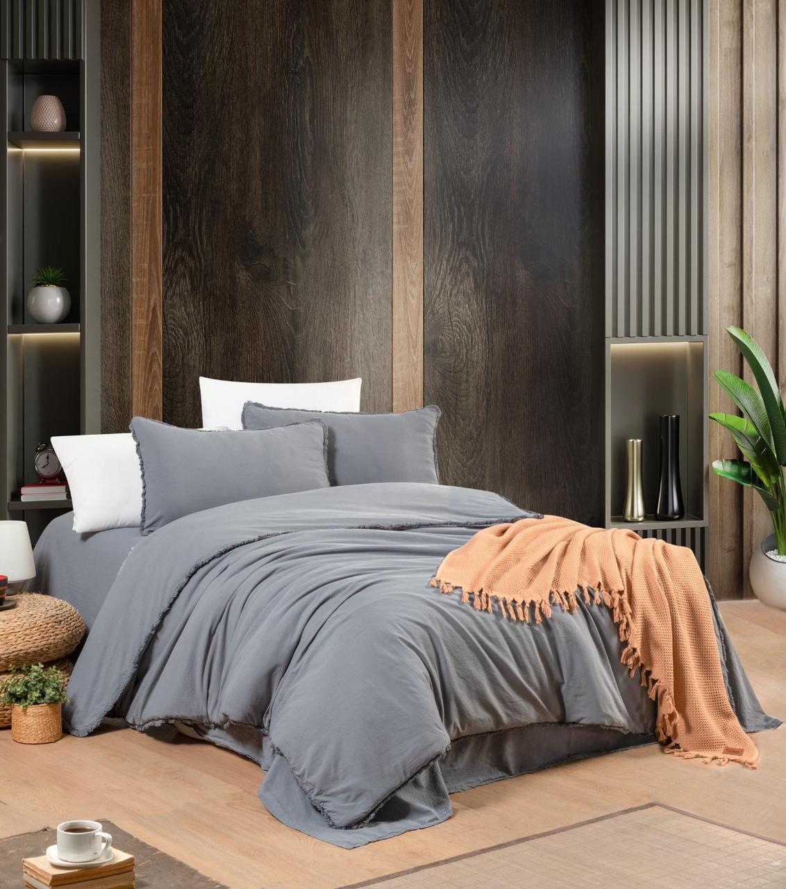 Постільна білизна Sikel Stonewashed Soho Firfirli 200 х 220 см Mavi, фото 1