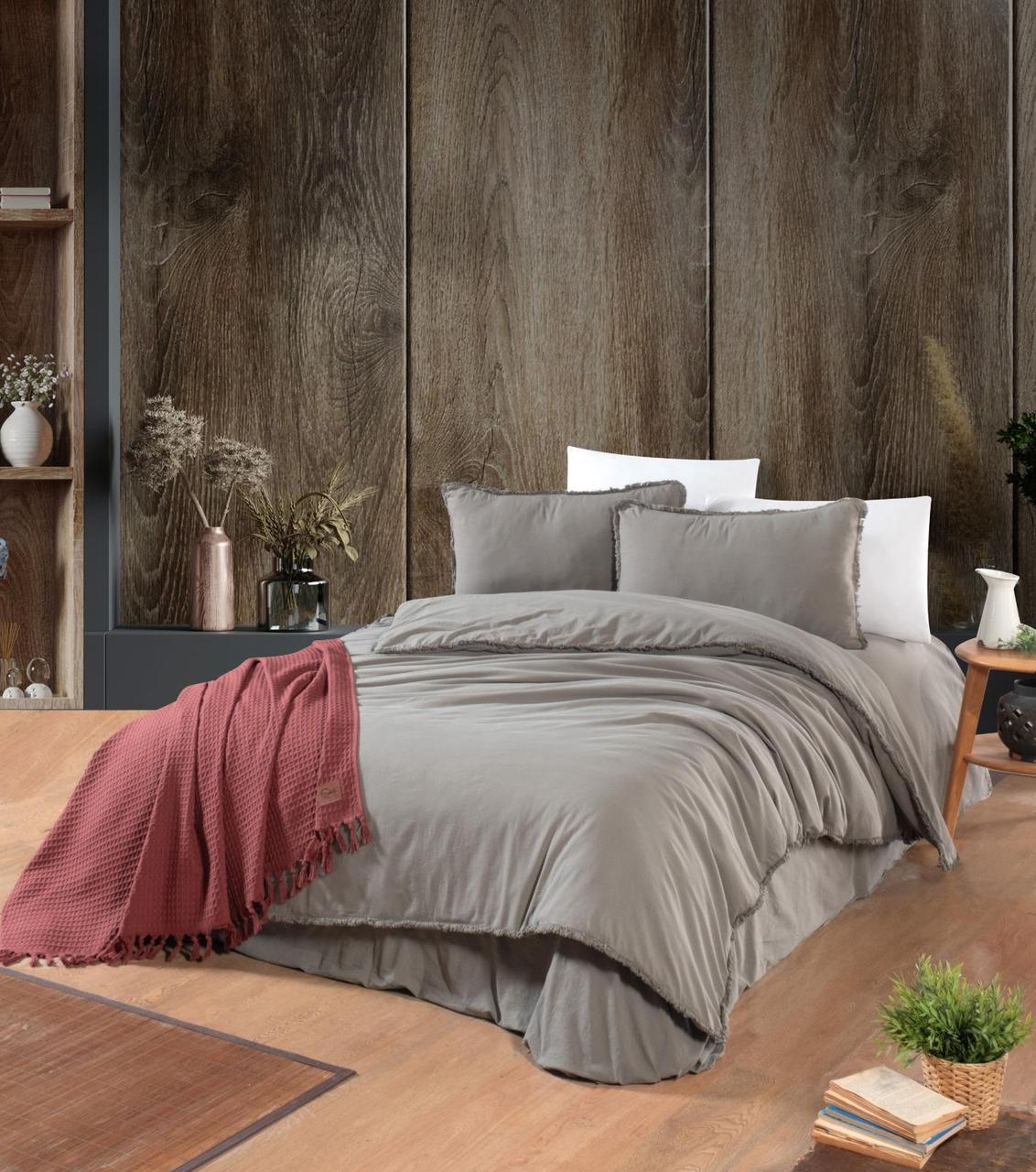 Постільна білизна Sikel Stonewashed Soho Firfirli 200 х 220 см Toprak-Beji, фото 1