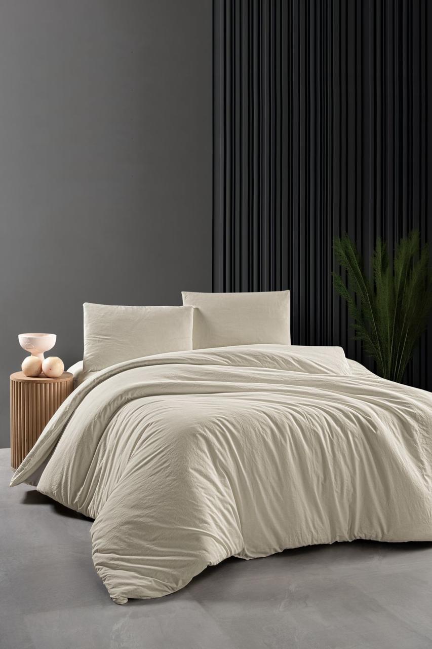 Постільна білизна Sikel Stonewashed Soho 200 х 220 см Bej, фото 1