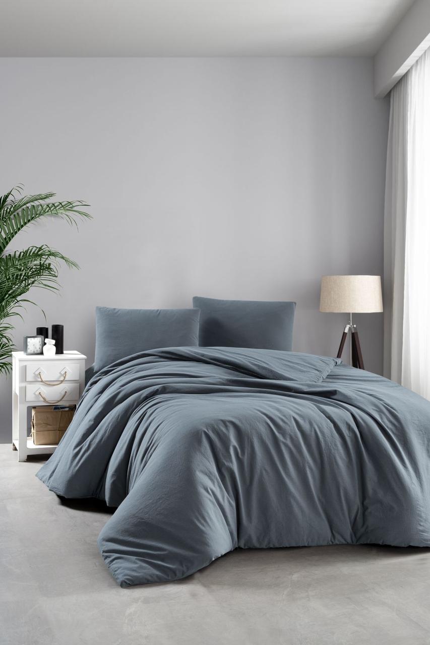 Постільна білизна Sikel Stonewashed Soho 200 х 220 см Mavi, фото 1