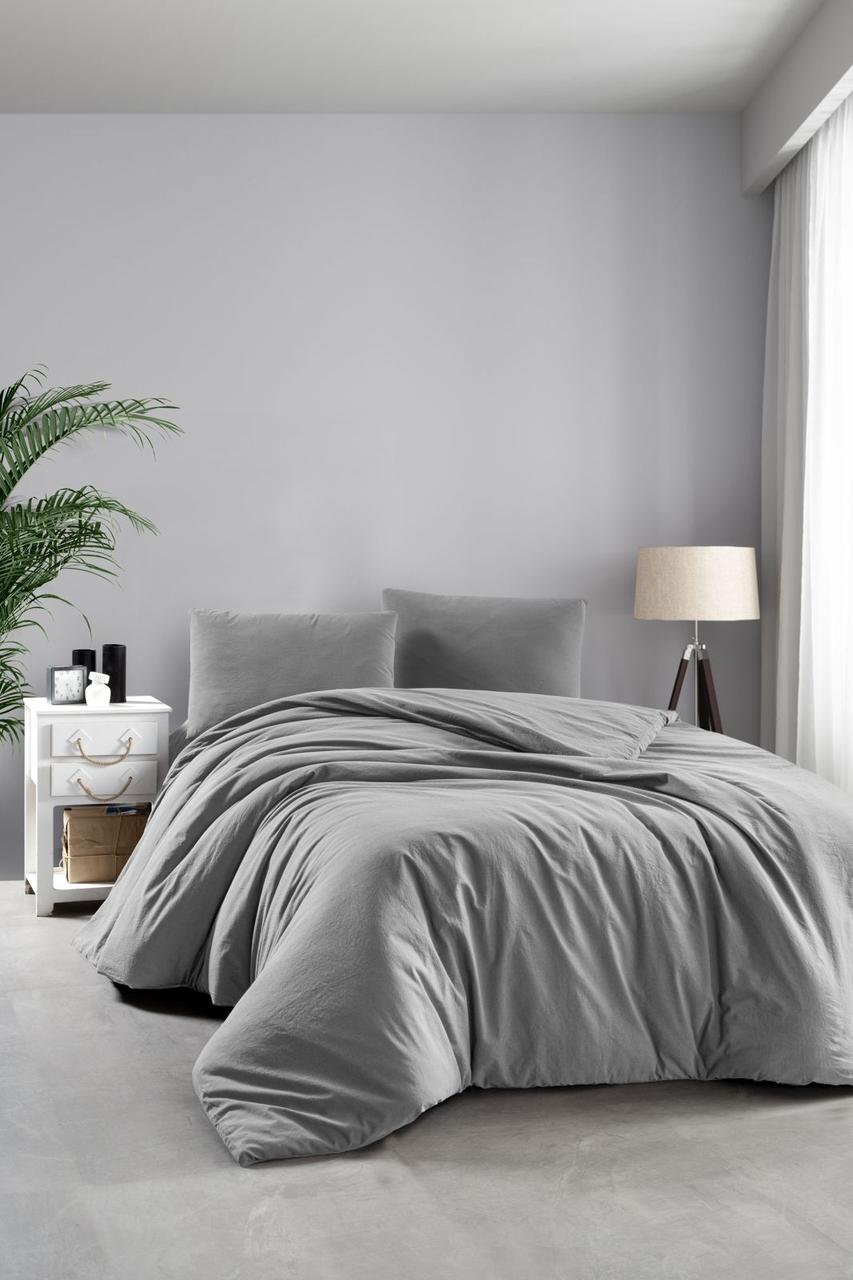 Постільна білизна Sikel Stonewashed Soho 200 х 220 см Gri, фото 1