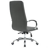 Крісло Fernando хром НВ, механізм Anifix, шкірзам сірий, фото 4