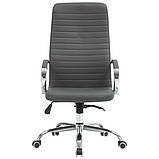 Крісло Fernando хром НВ, механізм Anifix, шкірзам сірий, фото 2