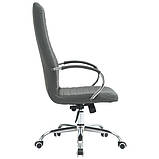 Крісло Fernando хром НВ, механізм Anifix, шкірзам сірий, фото 5