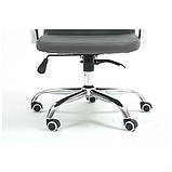 Крісло Fernando хром НВ, механізм Anifix, шкірзам сірий, фото 3