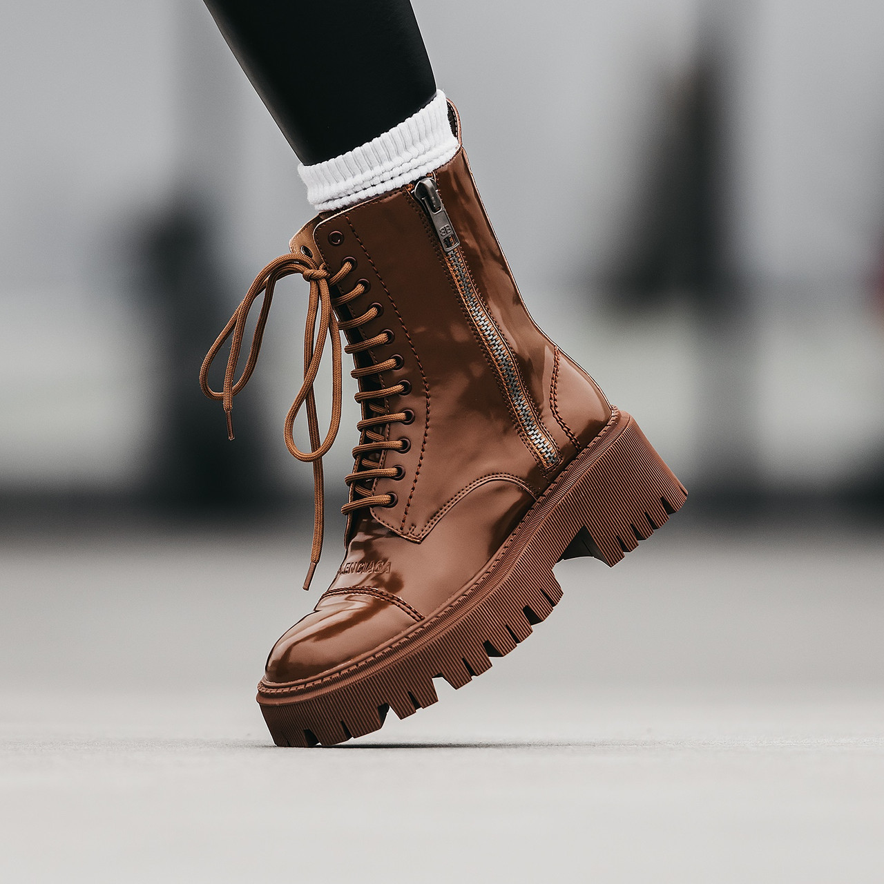 Жіночі Черевики Balenciaga Boots Tractor Brown / Баленсіага Бутс Трактор Коричневі