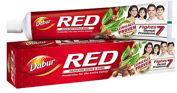 Зубна паста REDTOOTH PASTE DABUR 100 гр РІД ДАБУР зміцнююча та відбілююча індійська зі щіткою