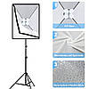 Комплект постійного студійного світла 2 софтбоксу на 4 лампи Е27 Puluz 50x70 см, фото 6