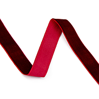 Стрічка оксамитова (2 см х 10 м) Бордова
