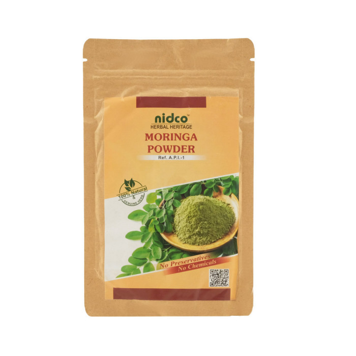 Препарат для підвищення імунітету MORINGA 100г NIDCO, порошок МОРІНГА для нормалізації цукру та холестерину
