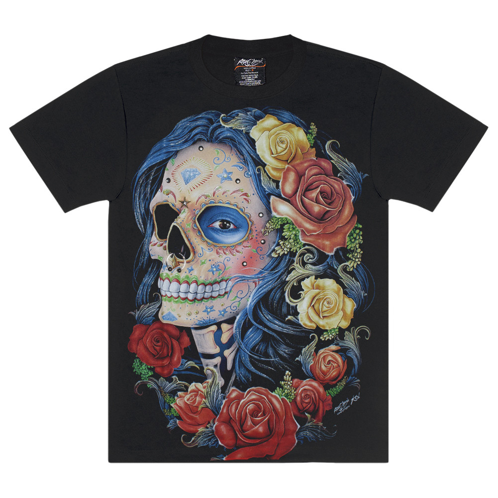 Футболка Muerte and Roses (blue hair) (3D, світиться в темряві) (Rock Chang, 3D-Special Effects-The Absolute collections-glow in