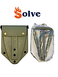 Фірмова складна саперна лопата Solve KT6008309 з пластиковим чохлом Olive 58 см solve, фото 2
