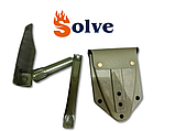 Фірмова складна саперна лопата Solve KT6008309 з пластиковим чохлом Olive 58 см solve, фото 4