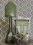 Фірмова складна саперна лопата Solve KT6008309 з пластиковим чохлом Olive 58 см solve, фото 10