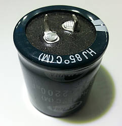 2200mkf - 200v  mini HJ 35*45  SAMWHA, 85°C  конденсатор електролітичний