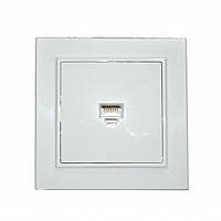 Розетка комп'ютерна 1-я вбудована Milana GISelt, біла G8011