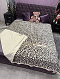 Велюрове двостороннє покривало класу Люкс/якісне велюрове покривало на велике ліжко 200*230, фото 2