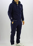 Костюм чоловічий спортивний темно-синій теплий на флісі