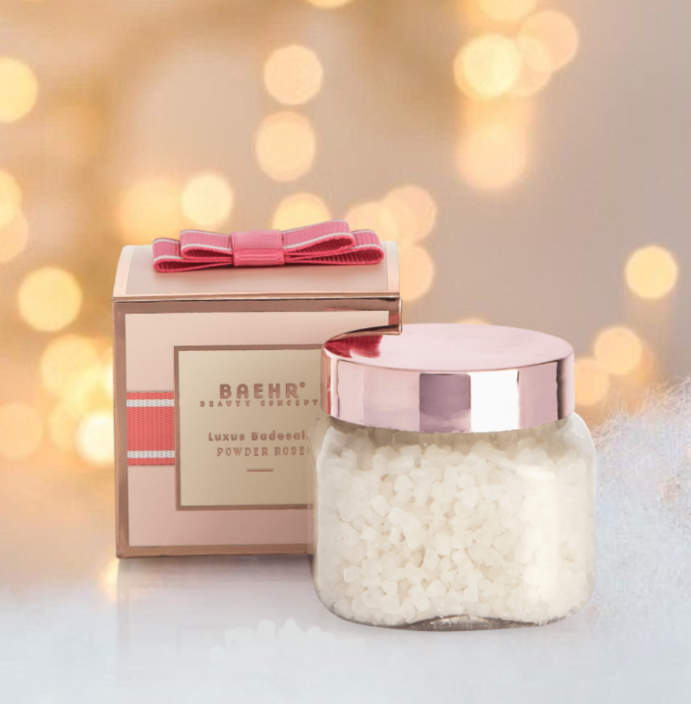 Елітна сіль для ванн “Powder Rose” з розкішним ароматом PediBaehr Luxus Badesalz, 100 г