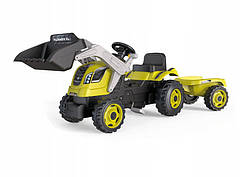 SMOBY Трактор із ПЕДАЛЯМИ Max Причіп Екскаватор