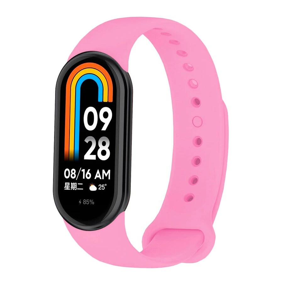 Ремінець для фітнес браслета Xiaomi Mi Band 8 і 9 рожевий