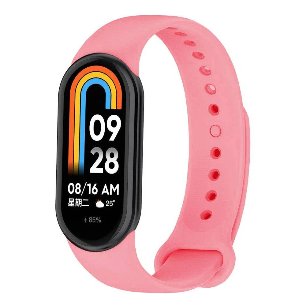 Ремінець для фітнес браслета Xiaomi Mi Band 8 і 9 світло-рожевий
