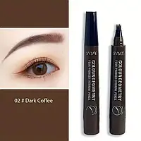 Рідкий олівець для брів, водонепроникний, із чотирма роздільними головками.