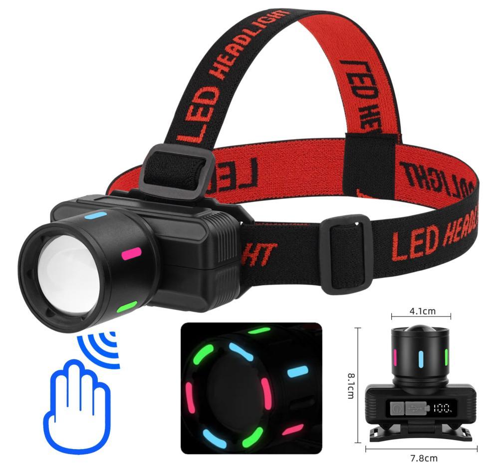 Ліхтар налобний NIGHT VISION FLUORESCENCE KX-1832-TG, Motion Sensor, Li-Ion акум, індикація заряду, ЗП