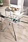 Стіл AGIS II 140*80 прозорий/хром, фото 2