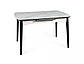 Стіл APOLLO 150(190)*90 білий мат/чорний каркас, фото 3