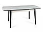 Стіл APOLLO 150(190)*90 білий мат/чорний каркас, фото 4