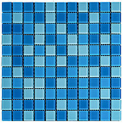 Мозаїка з декоративного скла 298х298х4,5мм Блакитна SW-00002354
