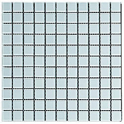 Мозаїка з декоративного скла біла 298х298х4,5мм SW-00002364