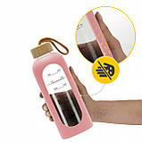 Пляшка для води спортивна 4FIZJO 750 мл скляна Pink (P-5905973404204), фото 4