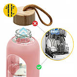 Пляшка для води спортивна 4FIZJO 750 мл скляна Pink (P-5905973404204), фото 7