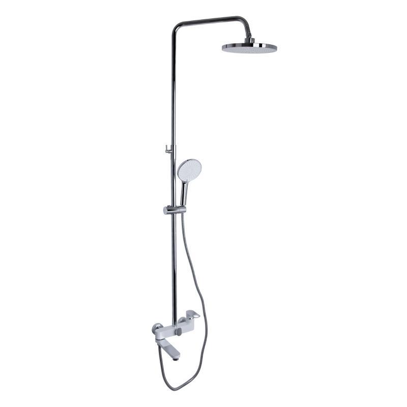Душова система універсальна Qtap Jay на три споживачі (з виливом) QTJAY111CRW45555 Chrome/White
