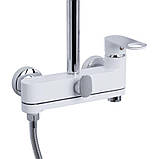 Душова система універсальна Qtap Jay на три споживачі (з виливом) QTJAY111CRW45555 Chrome/White, фото 5