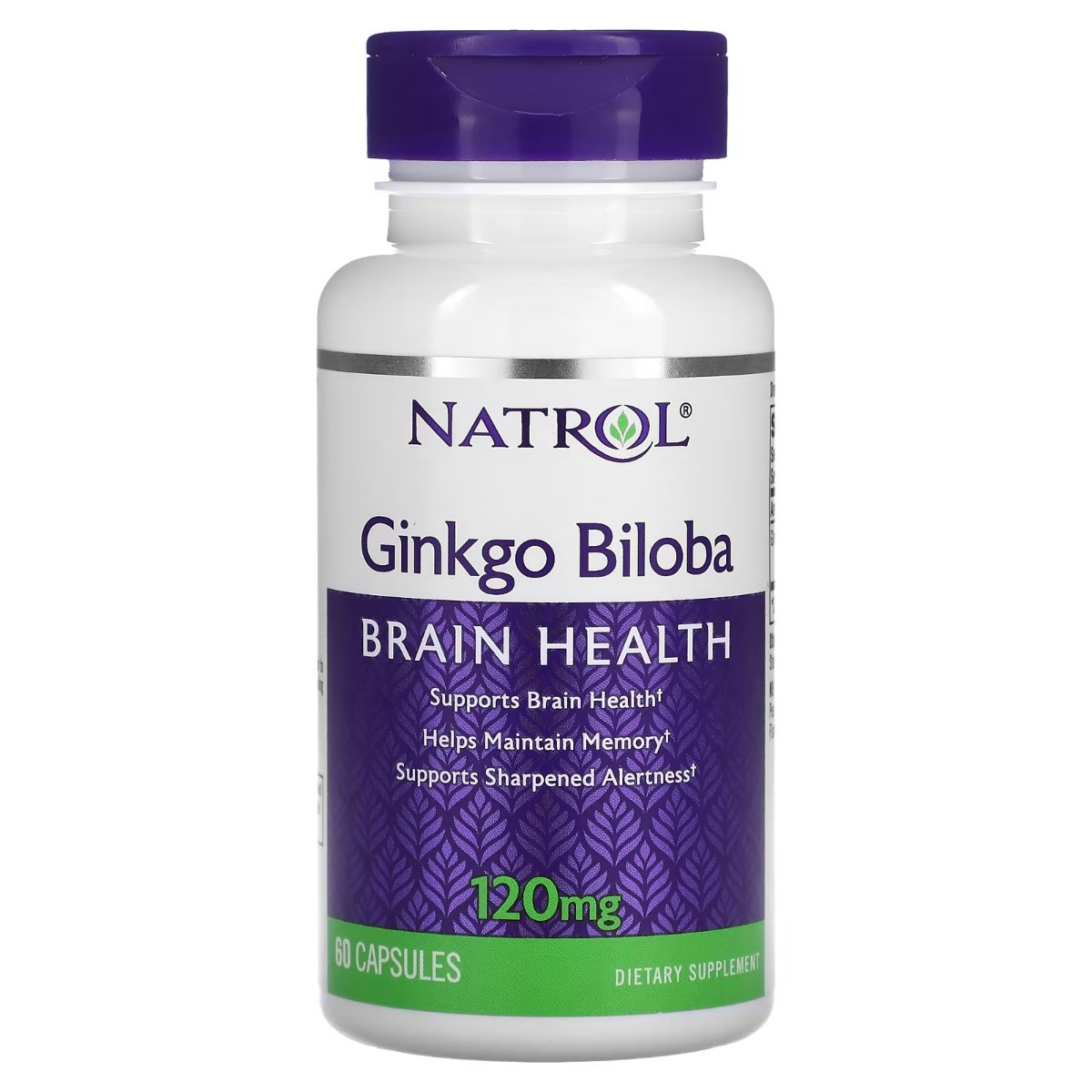 Гінкго білоба, 120 мг, Ginkgo Biloba, Natrol, 60 капсул, фото 1