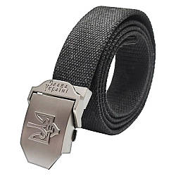 Чоловічий тактичний ремінь з металевою пряжкою з гербом, 120см, Чорний / Ремінь з пряжкою / Армійський ремінь